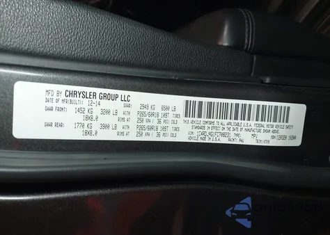 2015 Dodge Durango Sxt из США, поврежденный, VIN 1C4RDJAG1FC708231